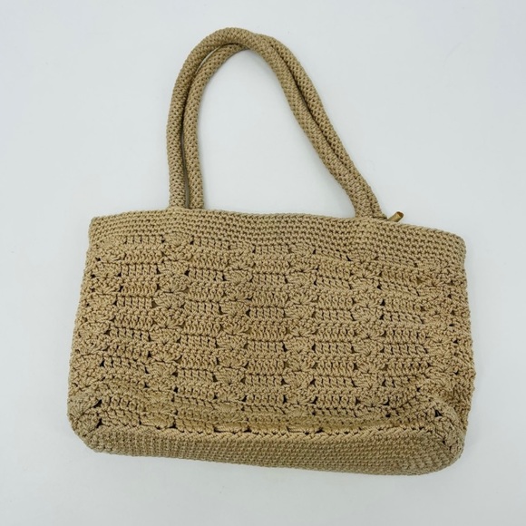 The Sak double strap crochet shoulder bag coastal beach tote - Picture 5 of 14